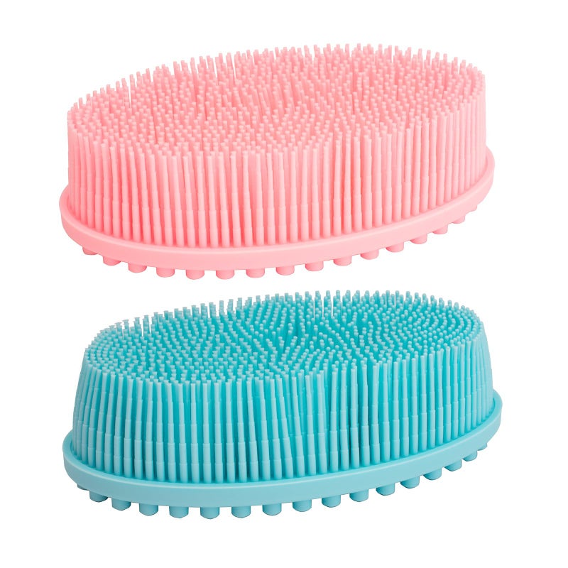 DNC Silicone Body Scrubber Exfoliating Bath Body Brush for Shower 2 Pack - Image 1